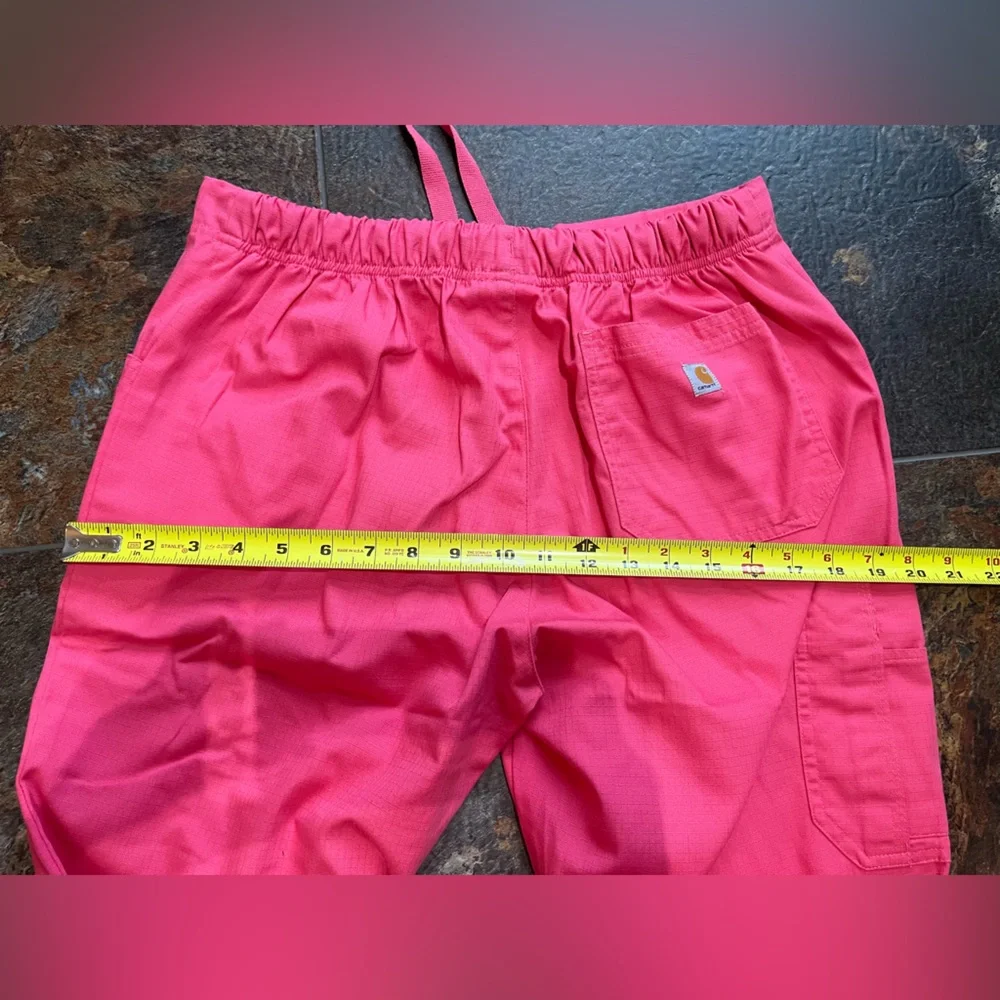 Women’s Carhartt watermelon pink textured scrub pant. Size medium - Picture 13 of 14